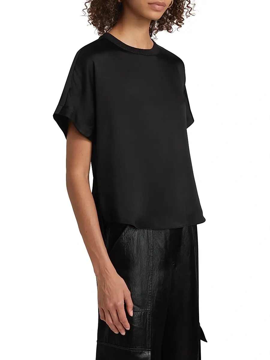 Simkhai Women's Addy Knit-Back T-Shirt | Thumbnail 4 Simkhai Women's Addy Knit-Back T-Shirt | Thumbnail 4