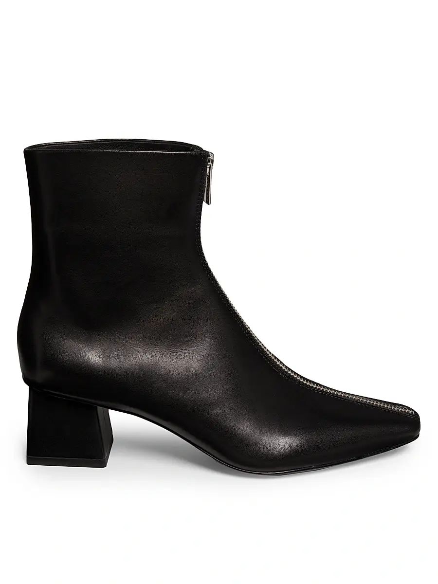 Simkhai Women's Ryder Zip-Front Leather Boots - Black | Image 1 Simkhai Women's Ryder Zip-Front Leather Boots - Black | Image 1