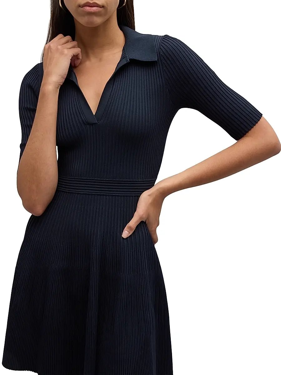 Simkhai Women's Patricia Ribbed Polo Minidress | Thumbnail 7 Simkhai Women's Patricia Ribbed Polo Minidress | Thumbnail 7