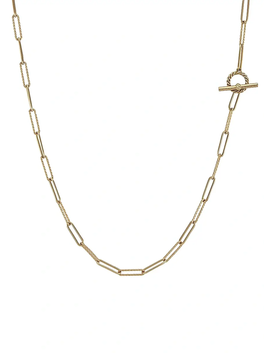 David Yurman Women's DY Madison Elongated Chain Necklace In 18K Yellow Gold