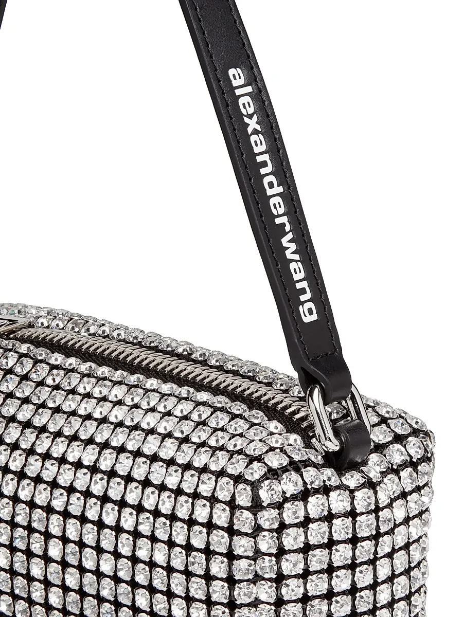 Alexander Wang Women's Heiress Rhinestone Mesh Pouch - White | Thumbnail 5 Alexander Wang Women's Heiress Rhinestone Mesh Pouch - White | Thumbnail 5