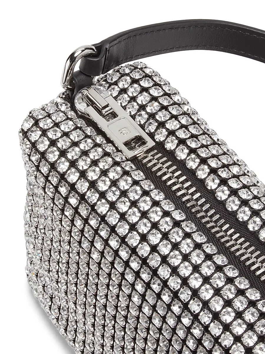Alexander Wang Women's Heiress Rhinestone Mesh Pouch - White | Thumbnail 6 Alexander Wang Women's Heiress Rhinestone Mesh Pouch - White | Thumbnail 6