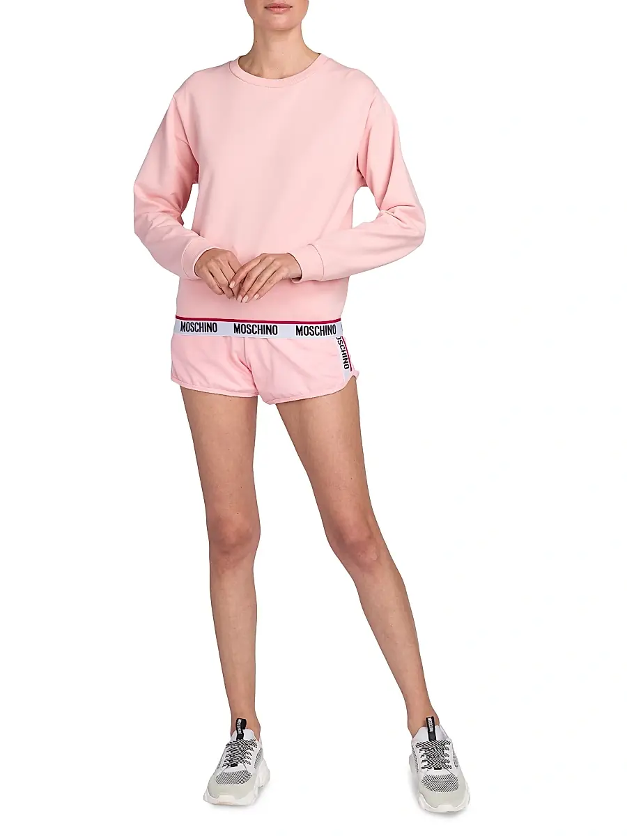 MOSCHINO Women's Cotton-Blend Logo Sweatshirt | Thumbnail 2 MOSCHINO Women's Cotton-Blend Logo Sweatshirt | Thumbnail 2