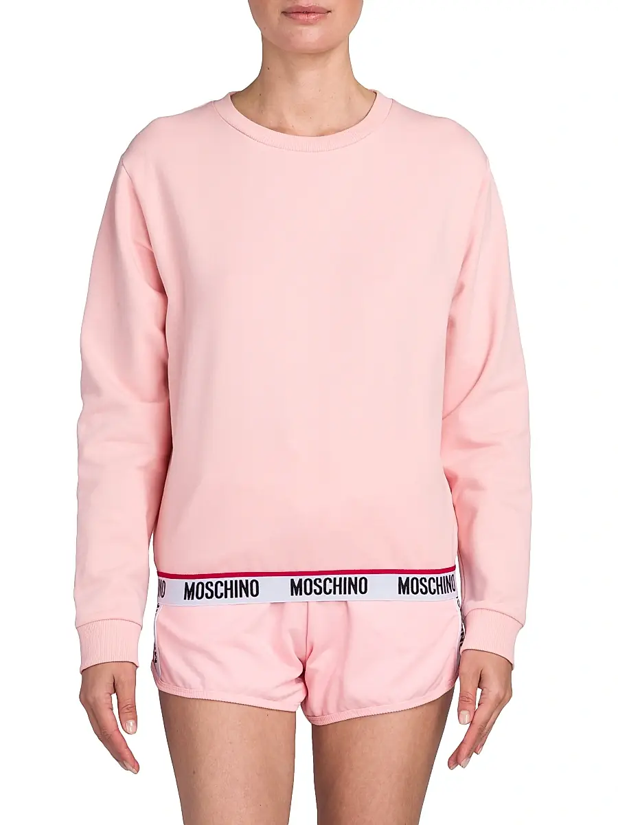 MOSCHINO Women's Cotton-Blend Logo Sweatshirt | Thumbnail 3 MOSCHINO Women's Cotton-Blend Logo Sweatshirt | Thumbnail 3