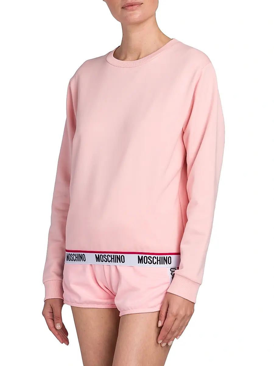 MOSCHINO Women's Cotton-Blend Logo Sweatshirt | Thumbnail 4 MOSCHINO Women's Cotton-Blend Logo Sweatshirt | Thumbnail 4