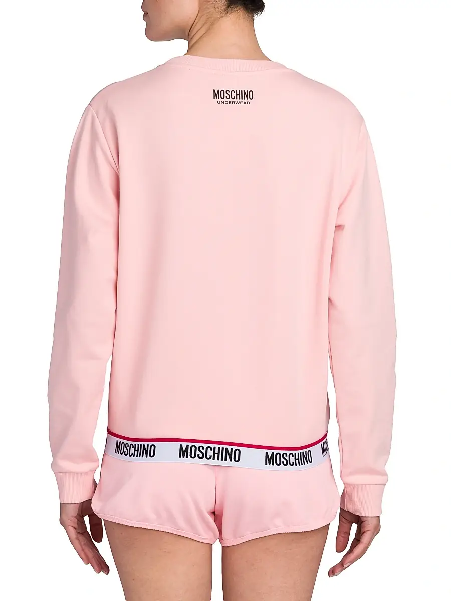 MOSCHINO Women's Cotton-Blend Logo Sweatshirt | Thumbnail 5 MOSCHINO Women's Cotton-Blend Logo Sweatshirt | Thumbnail 5