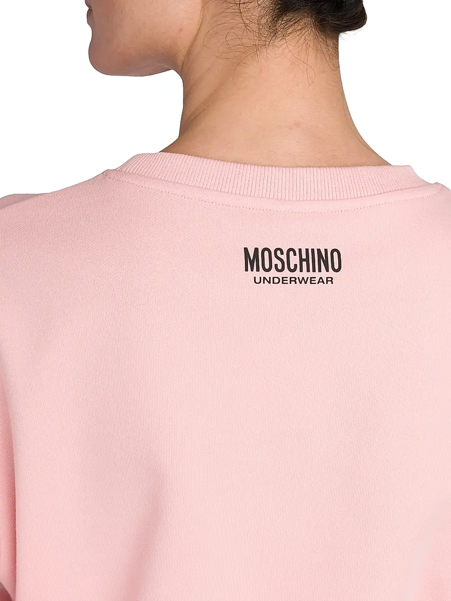 MOSCHINO Women's Cotton-Blend Logo Sweatshirt | Thumbnail 6 MOSCHINO Women's Cotton-Blend Logo Sweatshirt | Thumbnail 6