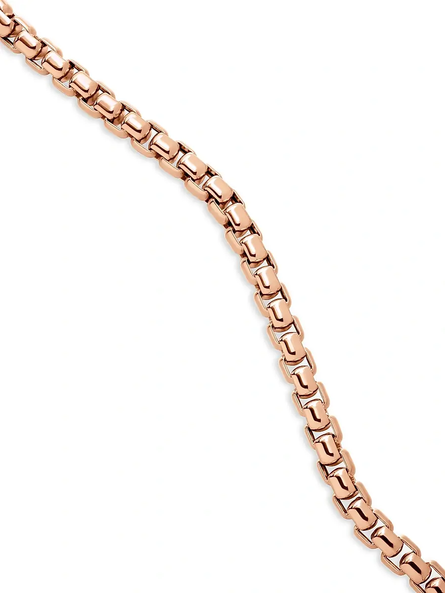 David Yurman Men's Box Chain Necklace In 18K Rose Gold, 5mm | Thumbnail 3