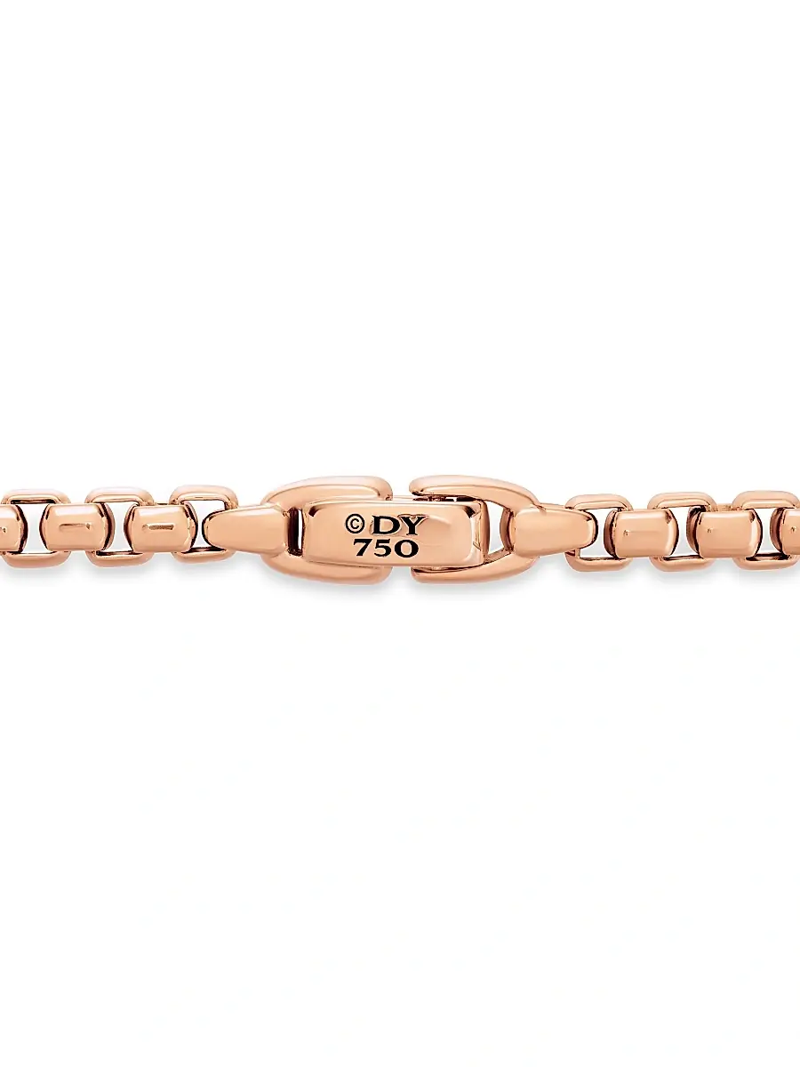 David Yurman Men's Box Chain Necklace In 18K Rose Gold, 5mm | Thumbnail 5