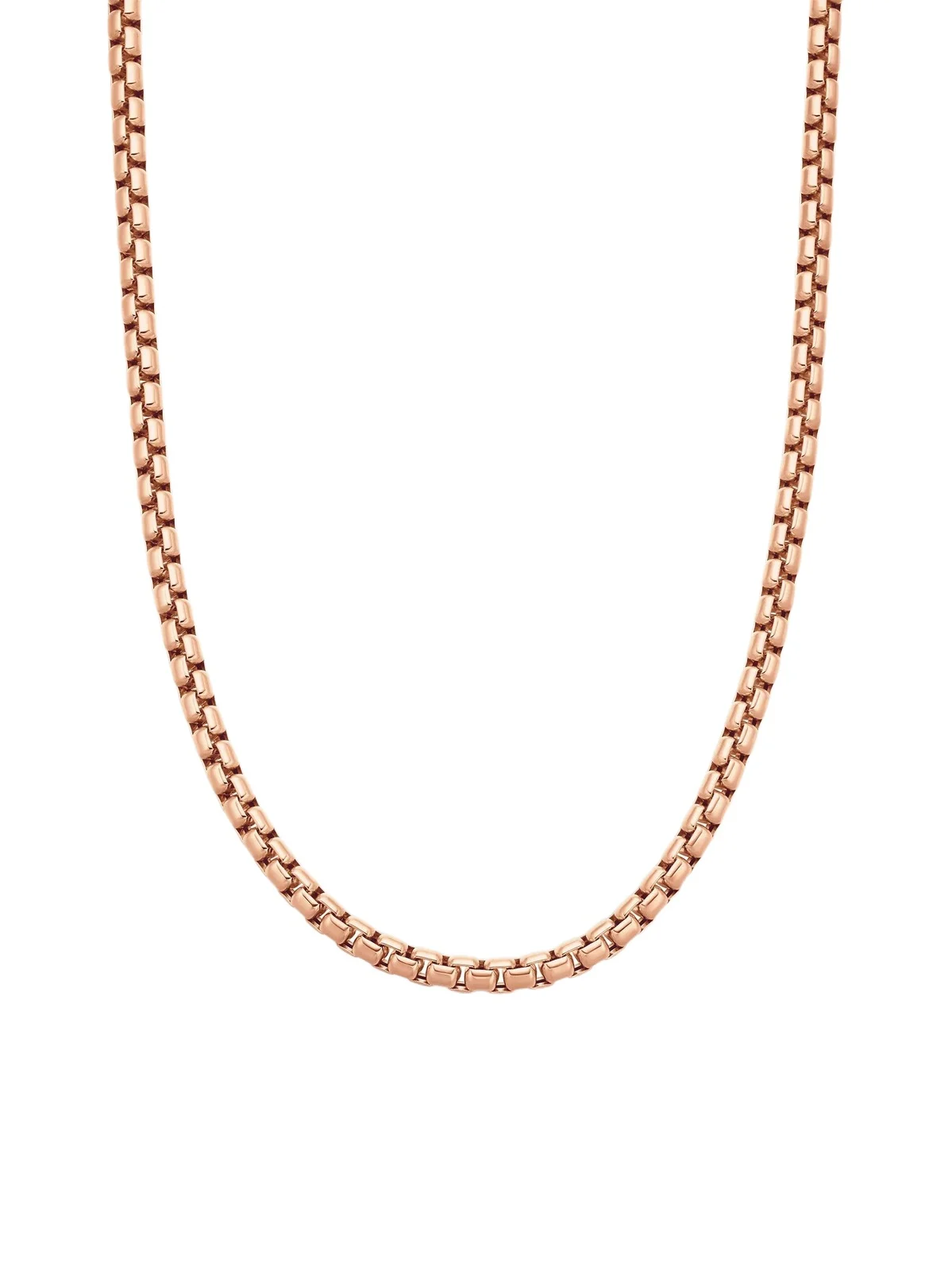David Yurman Men's Box Chain Necklace In 18K Rose Gold, 5mm