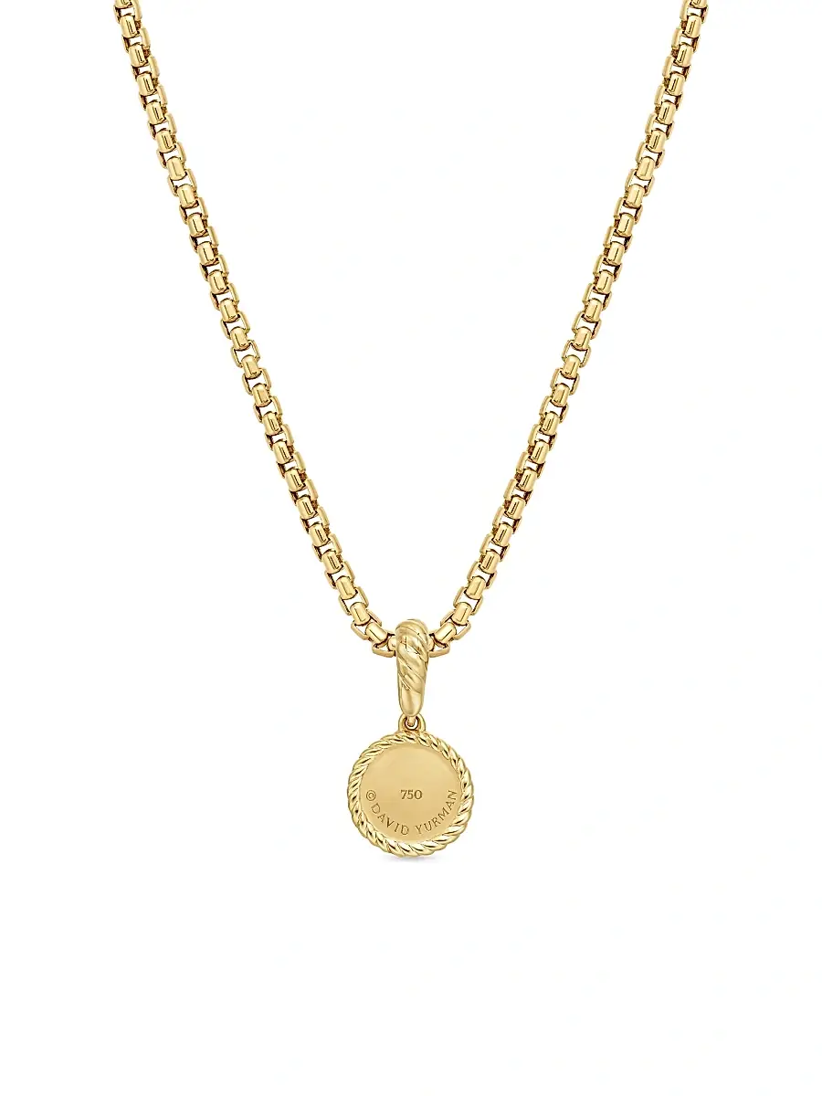 David Yurman Women's Evil Eye Amulet in 18K Yellow Gold - Emerald | Thumbnail 4