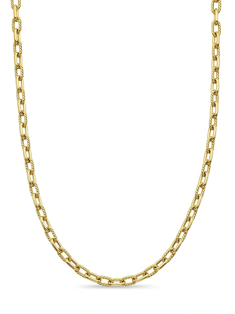 Women's Madison Chain Necklace in 18K Yellow Gold, 6MM - Gold Women's Madison Chain Necklace in 18K Yellow Gold, 6MM - Gold