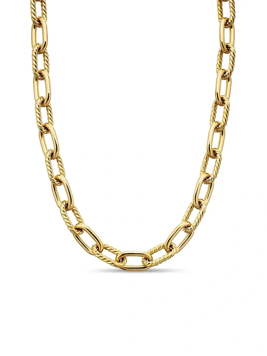 David Yurman Women's DY Madison Chain Necklace in 18K Yellow Gold, 11mm