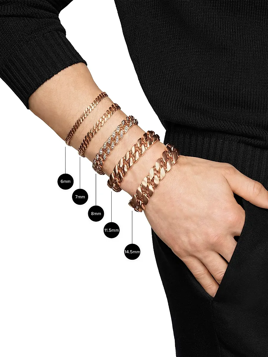 David Yurman Men's Curb Chain Bracelet in 18K Rose Gold | Thumbnail 2