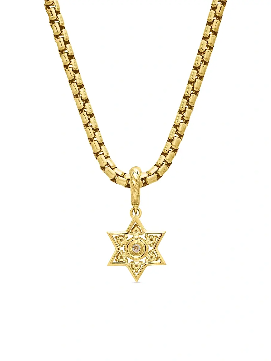 David Yurman Women's Star Of David Pendant In 18K Yellow Gold With Diamonds - Diamond | Thumbnail 4 David Yurman Women's Star Of David Pendant In 18K Yellow Gold With Diamonds - Diamond | Thumbnail 4