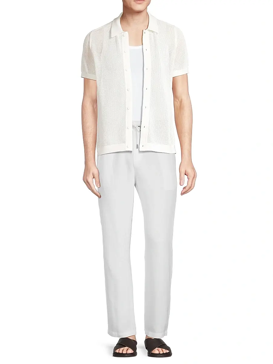 Onia Men's Linen-Blend Drawstring Pants | Thumbnail 2 Onia Men's Linen-Blend Drawstring Pants | Thumbnail 2