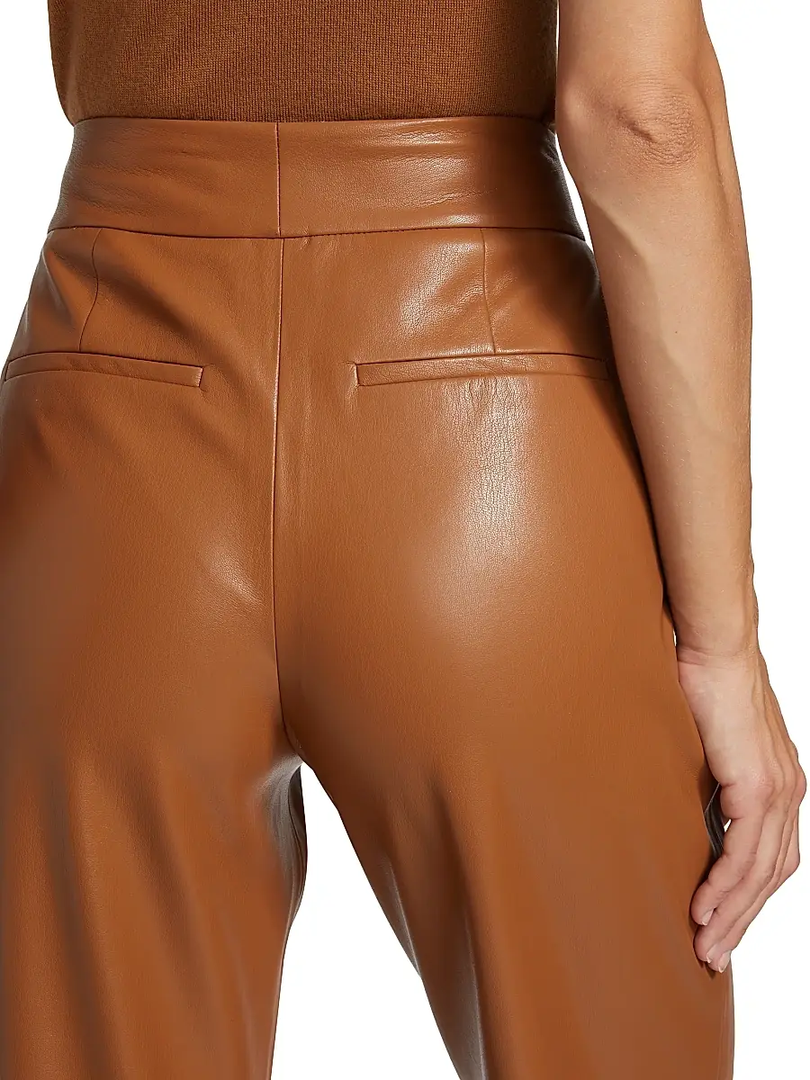 Alice + Olivia Women's Dylan Wide-Leg Faux Leather Pants | Thumbnail 6 Alice + Olivia Women's Dylan Wide-Leg Faux Leather Pants | Thumbnail 6