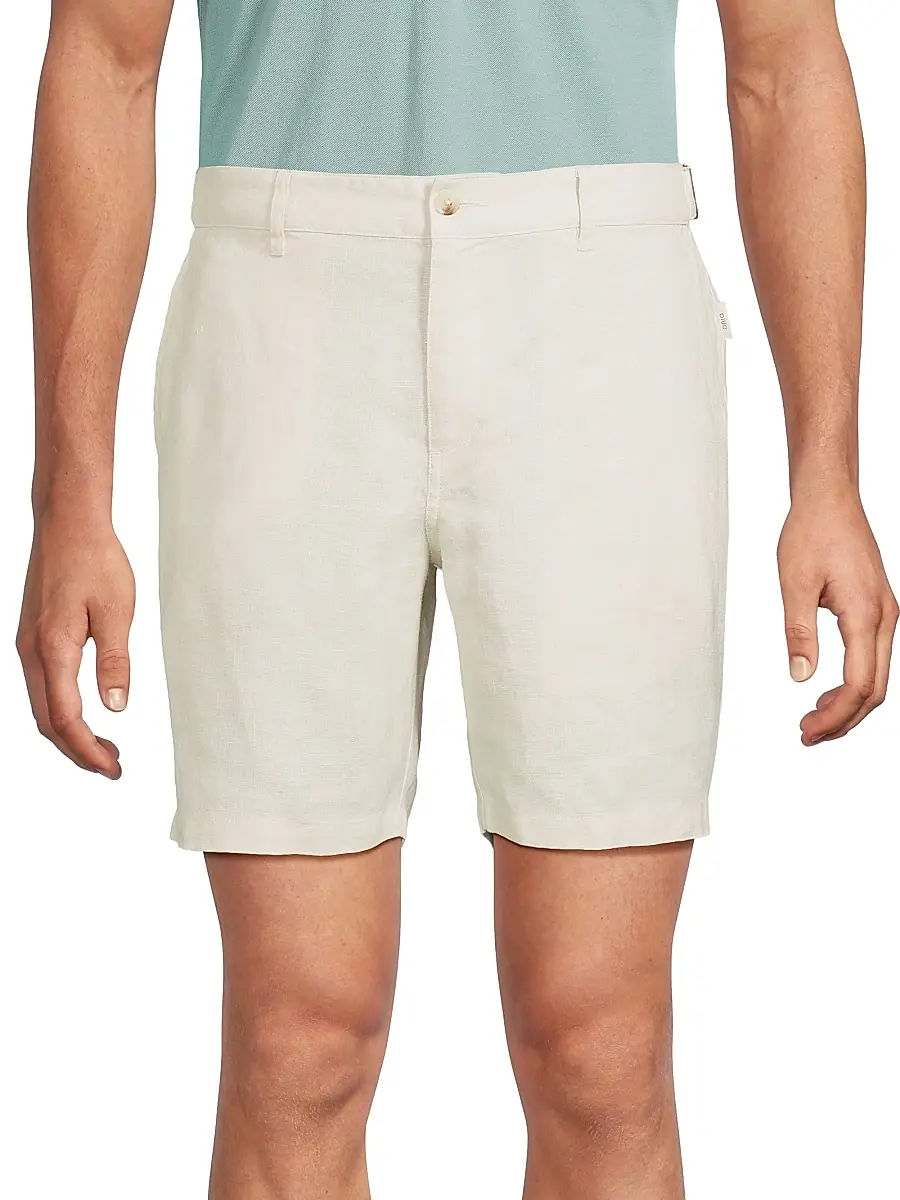 Onia Men's Linen Fixed-Waist Shorts | Thumbnail 3 Onia Men's Linen Fixed-Waist Shorts | Thumbnail 3