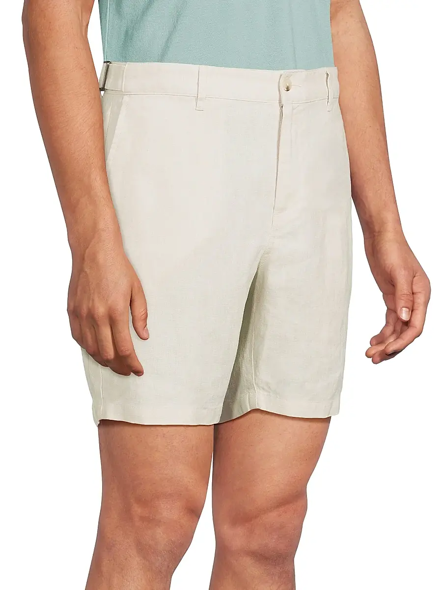 Onia Men's Linen Fixed-Waist Shorts | Thumbnail 4 Onia Men's Linen Fixed-Waist Shorts | Thumbnail 4