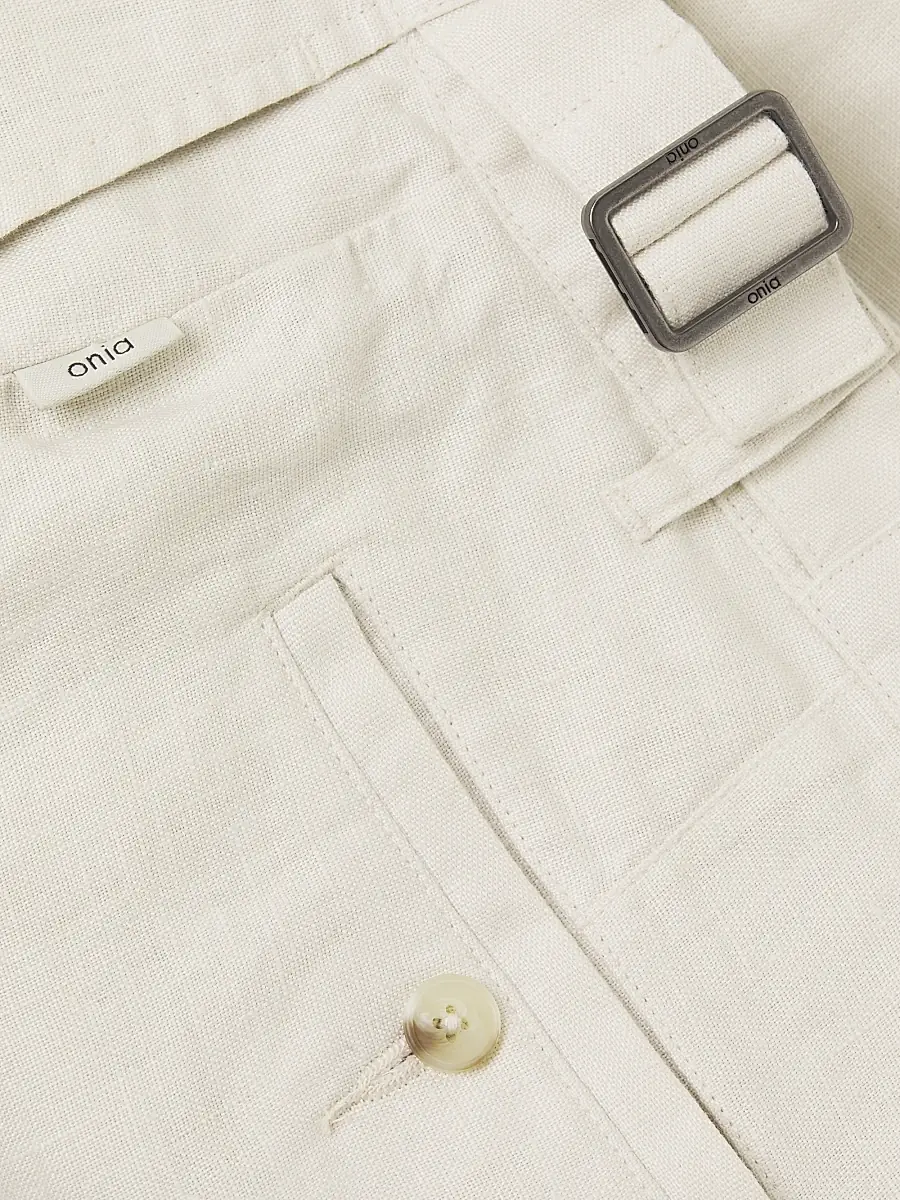 Onia Men's Linen Fixed-Waist Shorts | Thumbnail 6 Onia Men's Linen Fixed-Waist Shorts | Thumbnail 6