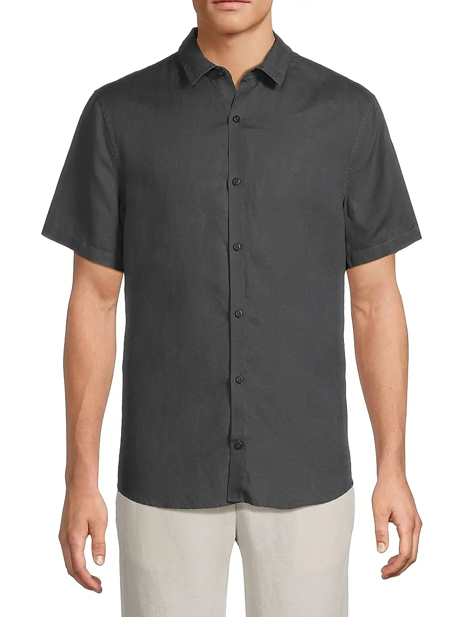 Onia Men's Jack Air Linen Short-Sleeve Shirt | Thumbnail 3 Onia Men's Jack Air Linen Short-Sleeve Shirt | Thumbnail 3