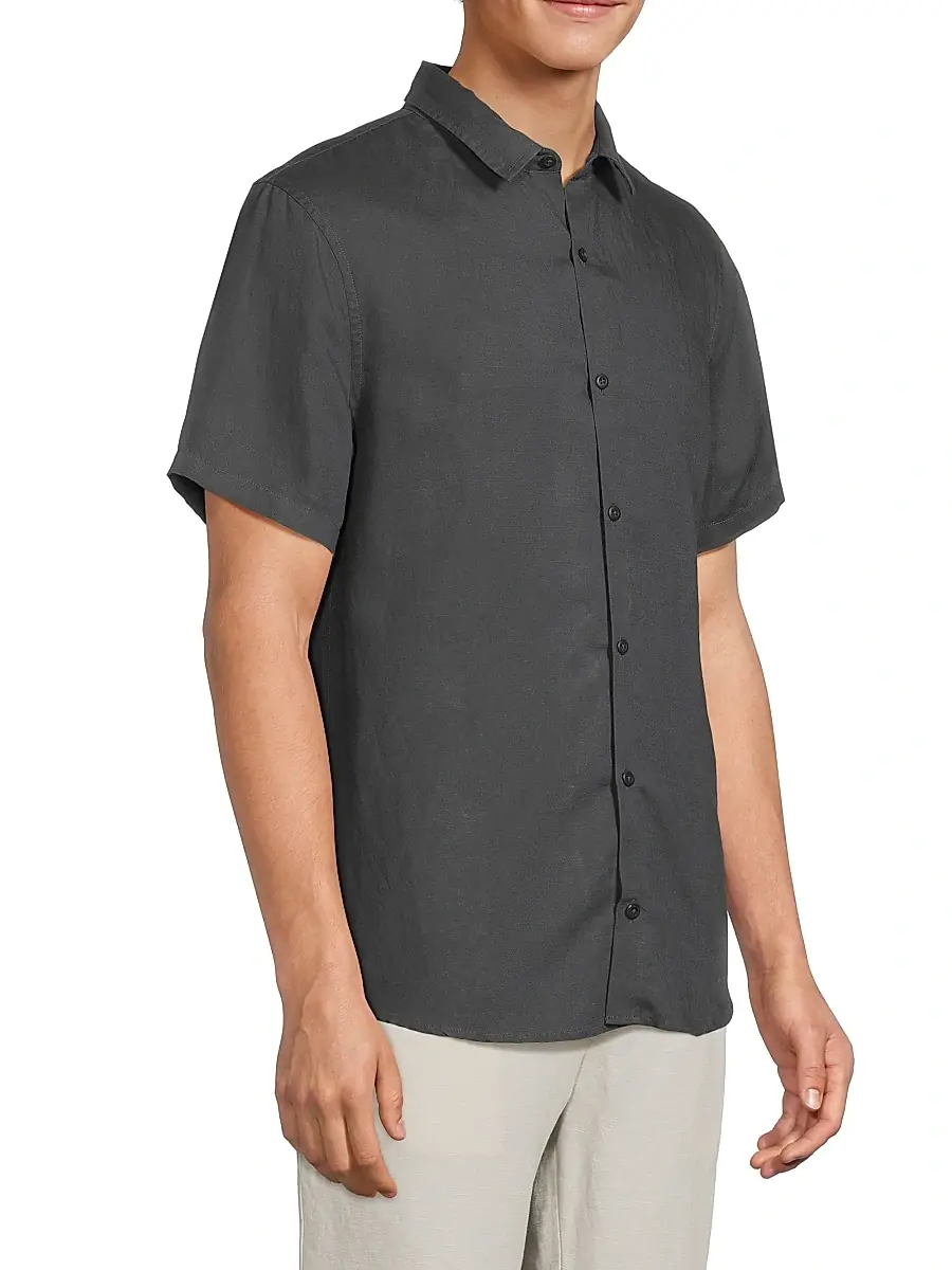 Onia Men's Jack Air Linen Short-Sleeve Shirt | Thumbnail 4 Onia Men's Jack Air Linen Short-Sleeve Shirt | Thumbnail 4