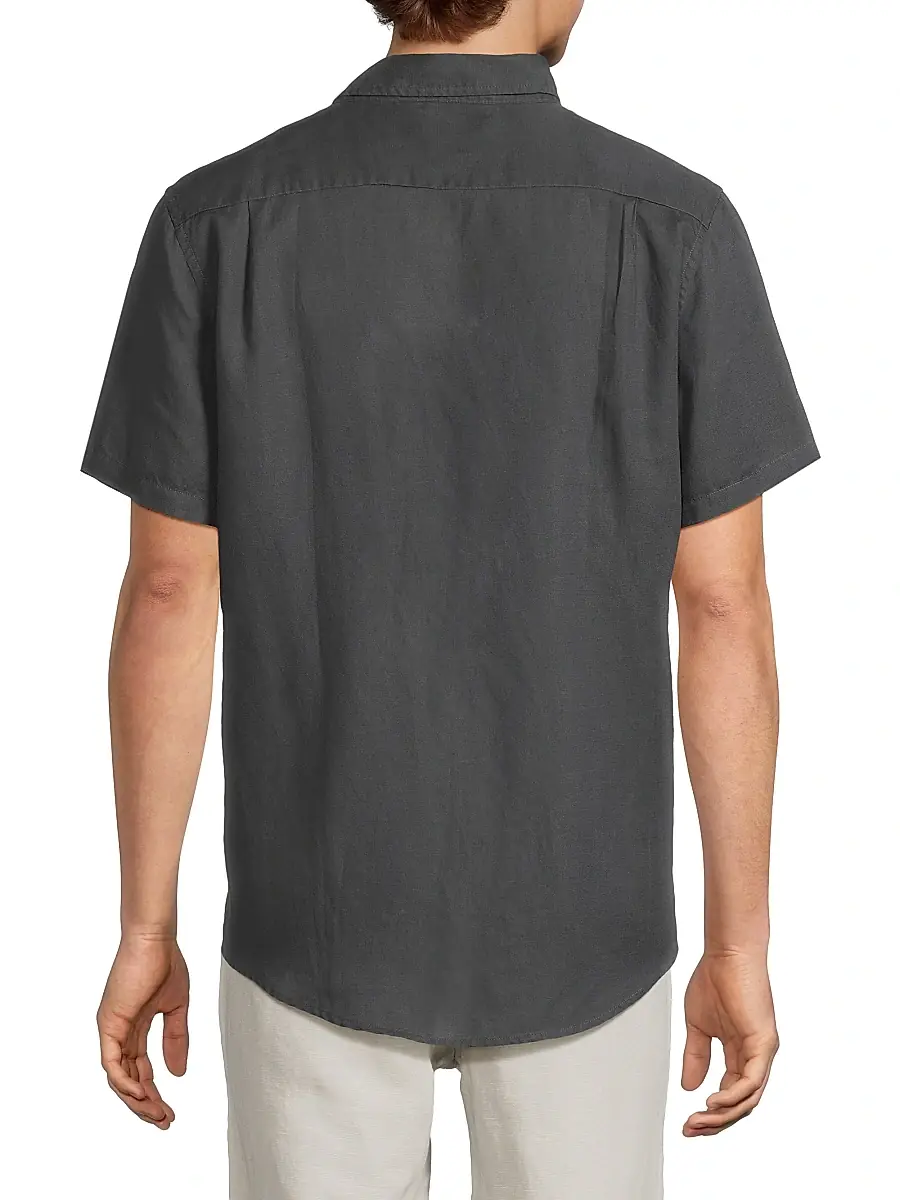 Onia Men's Jack Air Linen Short-Sleeve Shirt | Thumbnail 5 Onia Men's Jack Air Linen Short-Sleeve Shirt | Thumbnail 5