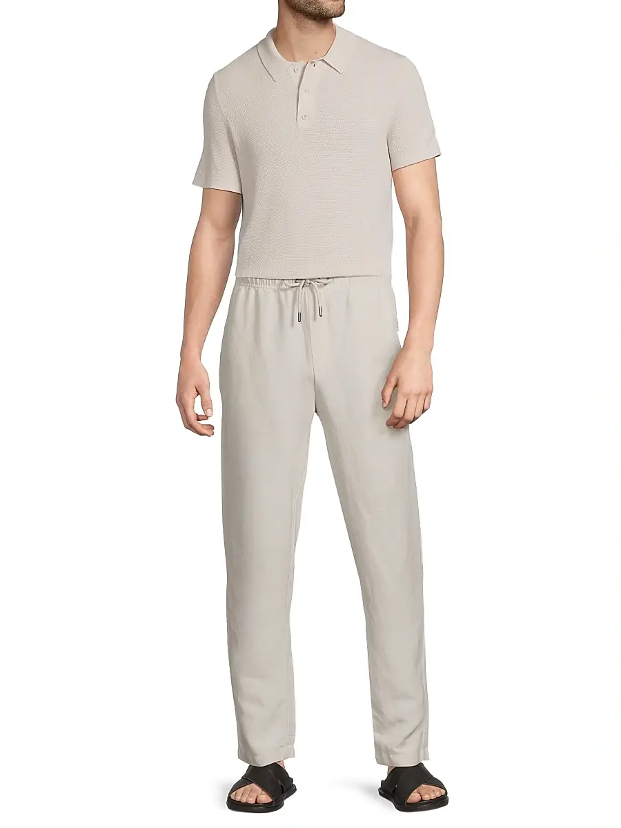 Onia Men's Textured Knit Polo Shirt | Thumbnail 2 Onia Men's Textured Knit Polo Shirt | Thumbnail 2