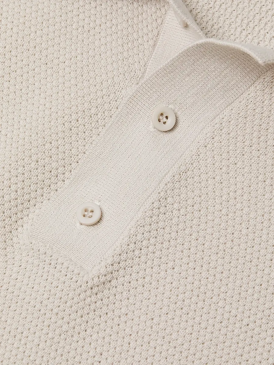 Onia Men's Textured Knit Polo Shirt | Thumbnail 6 Onia Men's Textured Knit Polo Shirt | Thumbnail 6