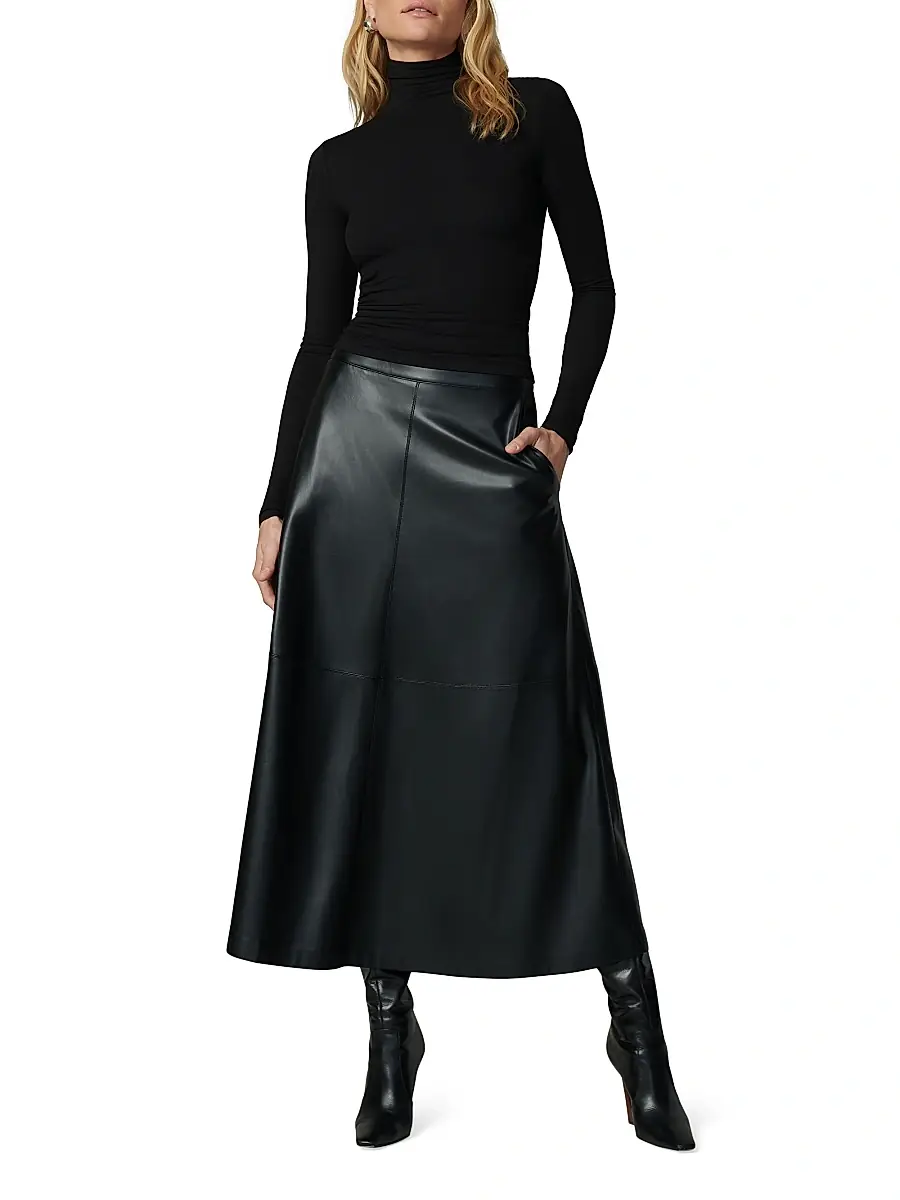 Joe's Jeans Women's x Dani Michelle The Tavi Faux Leather Maxi Skirt | Thumbnail 2