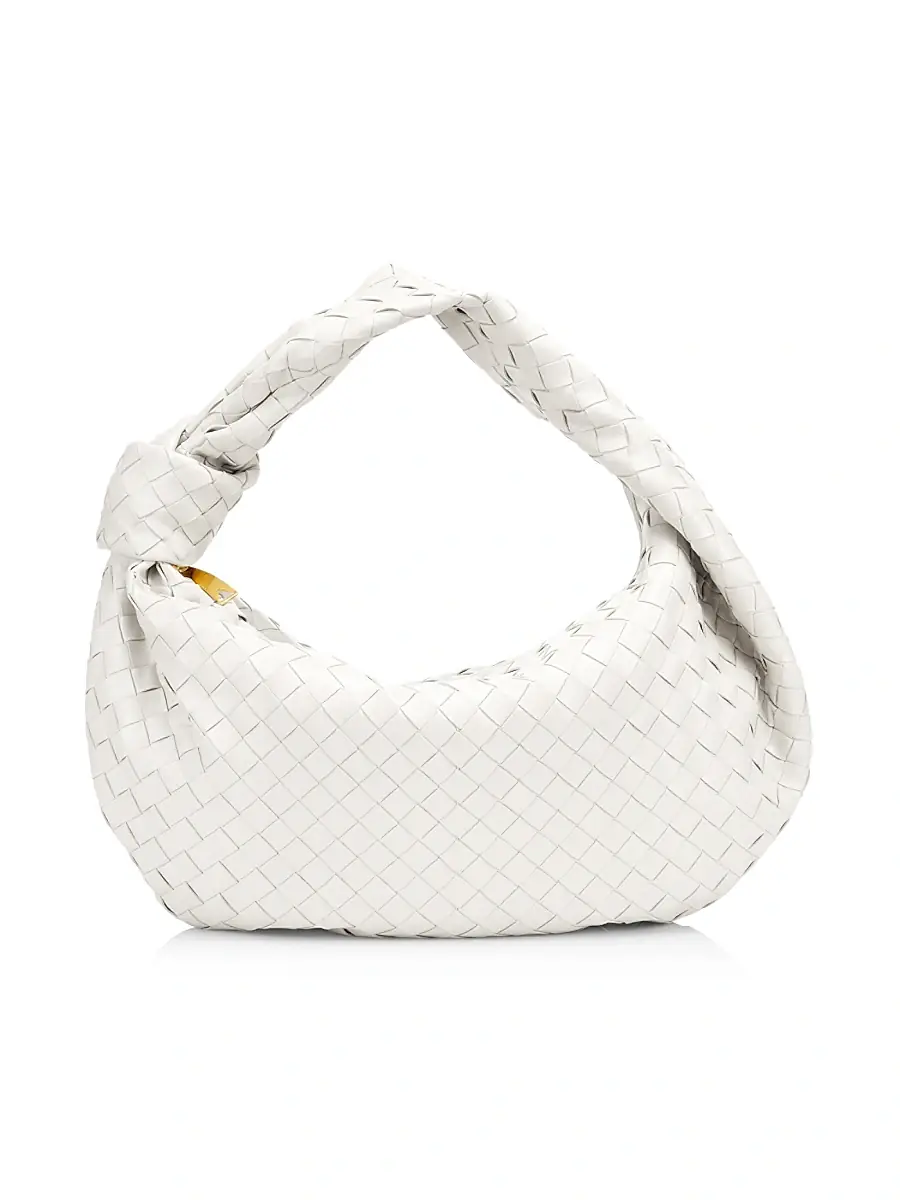 Bottega Veneta Women's Jodie Intrecciato Leather Bag - White | Image 1 Bottega Veneta Women's Jodie Intrecciato Leather Bag - White | Image 1