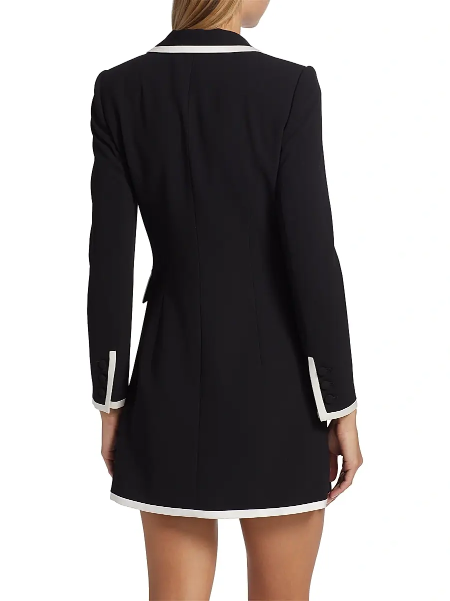 Alice + Olivia Women's Kyrie Piped Tuxedo Dress | Thumbnail 5 Alice + Olivia Women's Kyrie Piped Tuxedo Dress | Thumbnail 5