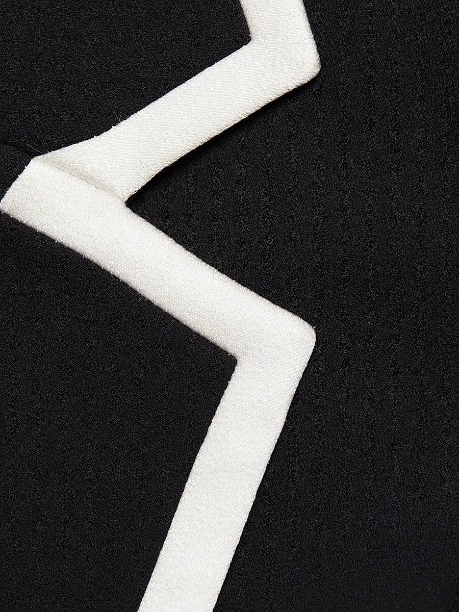 Alice + Olivia Women's Kyrie Piped Tuxedo Dress | Thumbnail 7 Alice + Olivia Women's Kyrie Piped Tuxedo Dress | Thumbnail 7