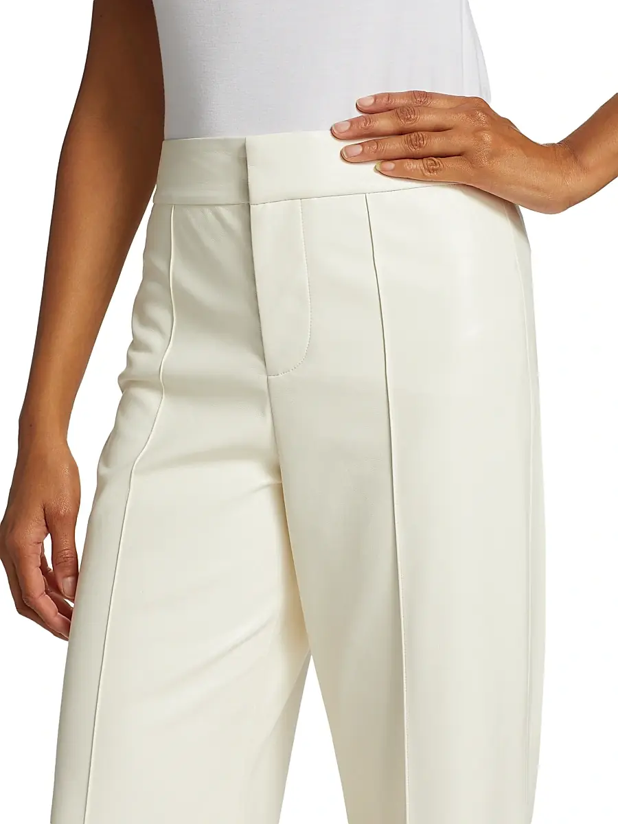 Alice + Olivia Women's Dylan Faux Leather Flare Trousers | Thumbnail 6 Alice + Olivia Women's Dylan Faux Leather Flare Trousers | Thumbnail 6