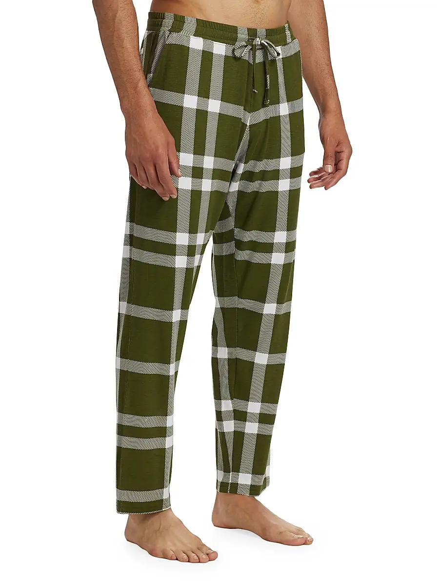 Saks Fifth Avenue Men's COLLECTION Winter Plaid 2-Piece Sleep Set | Thumbnail 4