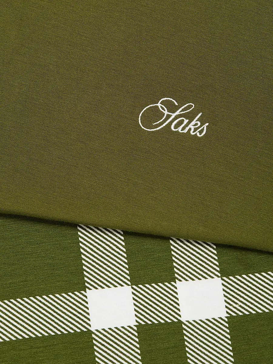 Saks Fifth Avenue Men's COLLECTION Winter Plaid 2-Piece Sleep Set | Thumbnail 7
