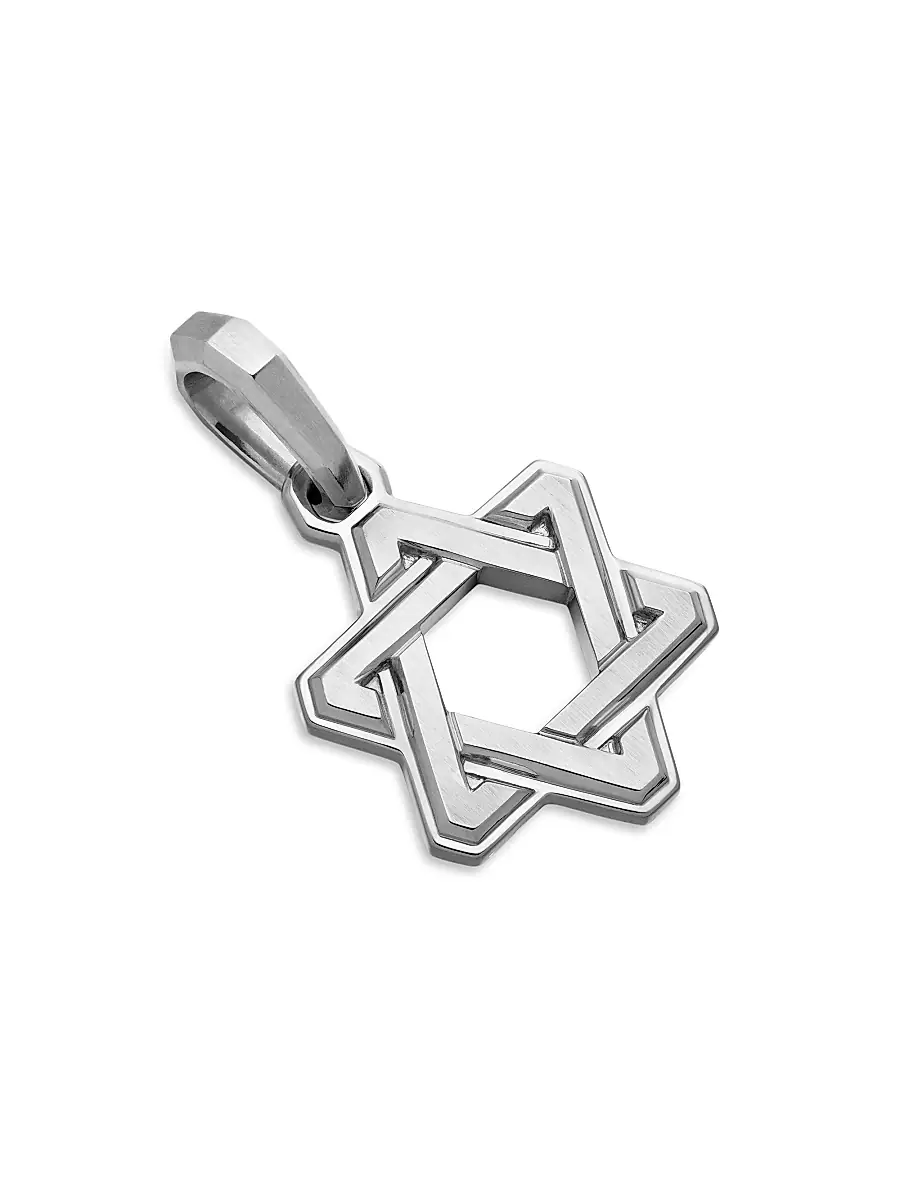 David Yurman Men's Deco Star of David Pendant in Sterling Silver, 24mm - Silver | Thumbnail 3 David Yurman Men's Deco Star of David Pendant in Sterling Silver, 24mm - Silver | Thumbnail 3