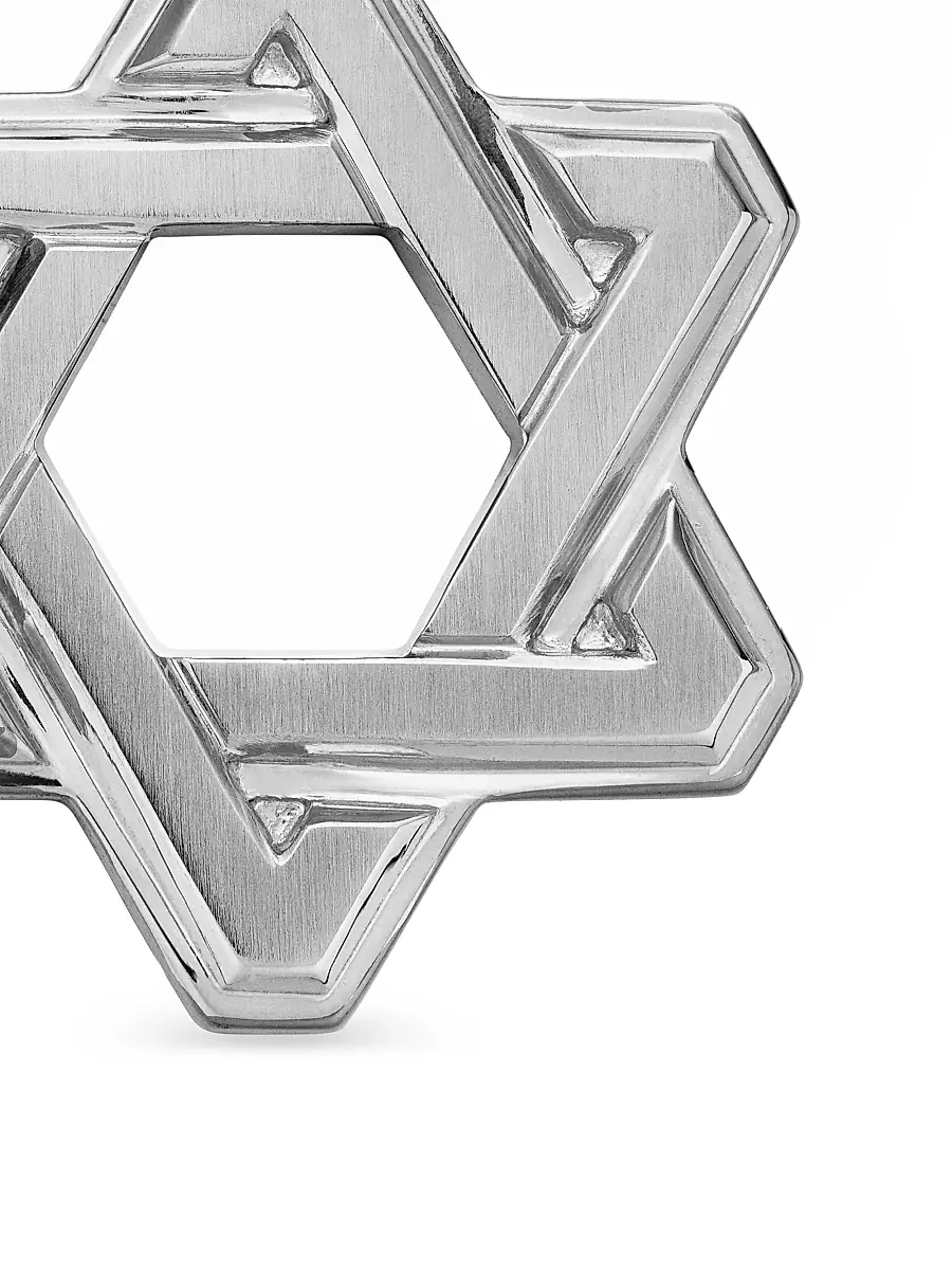 David Yurman Men's Deco Star of David Pendant in Sterling Silver, 24mm - Silver | Thumbnail 5 David Yurman Men's Deco Star of David Pendant in Sterling Silver, 24mm - Silver | Thumbnail 5