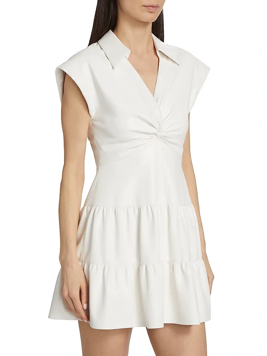 Alice + Olivia Women's Mila Faux-Leather Minidress | Thumbnail 4