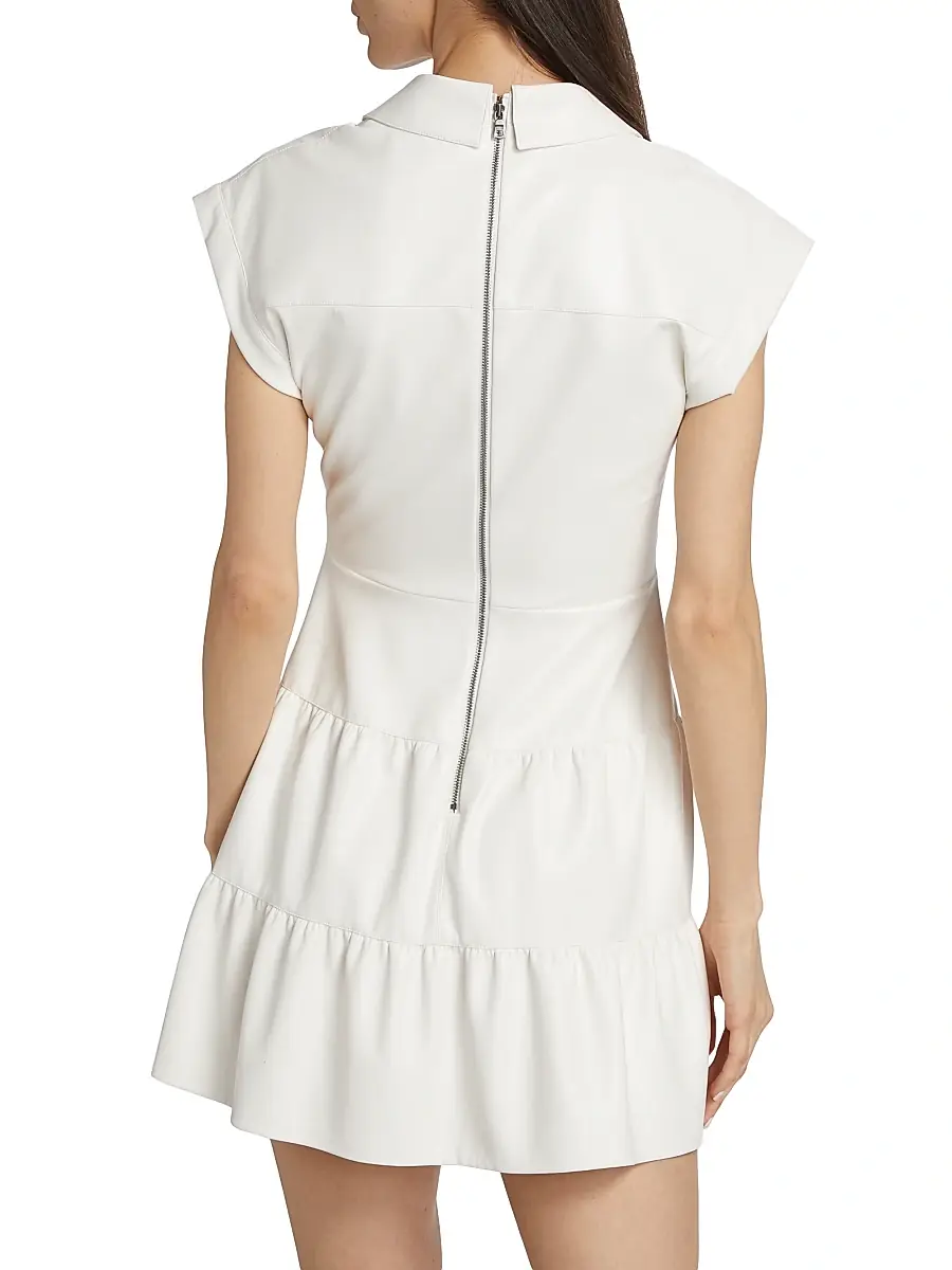 Alice + Olivia Women's Mila Faux-Leather Minidress | Thumbnail 5
