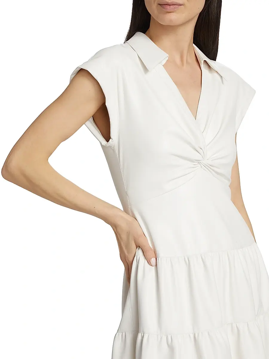 Alice + Olivia Women's Mila Faux-Leather Minidress | Thumbnail 6