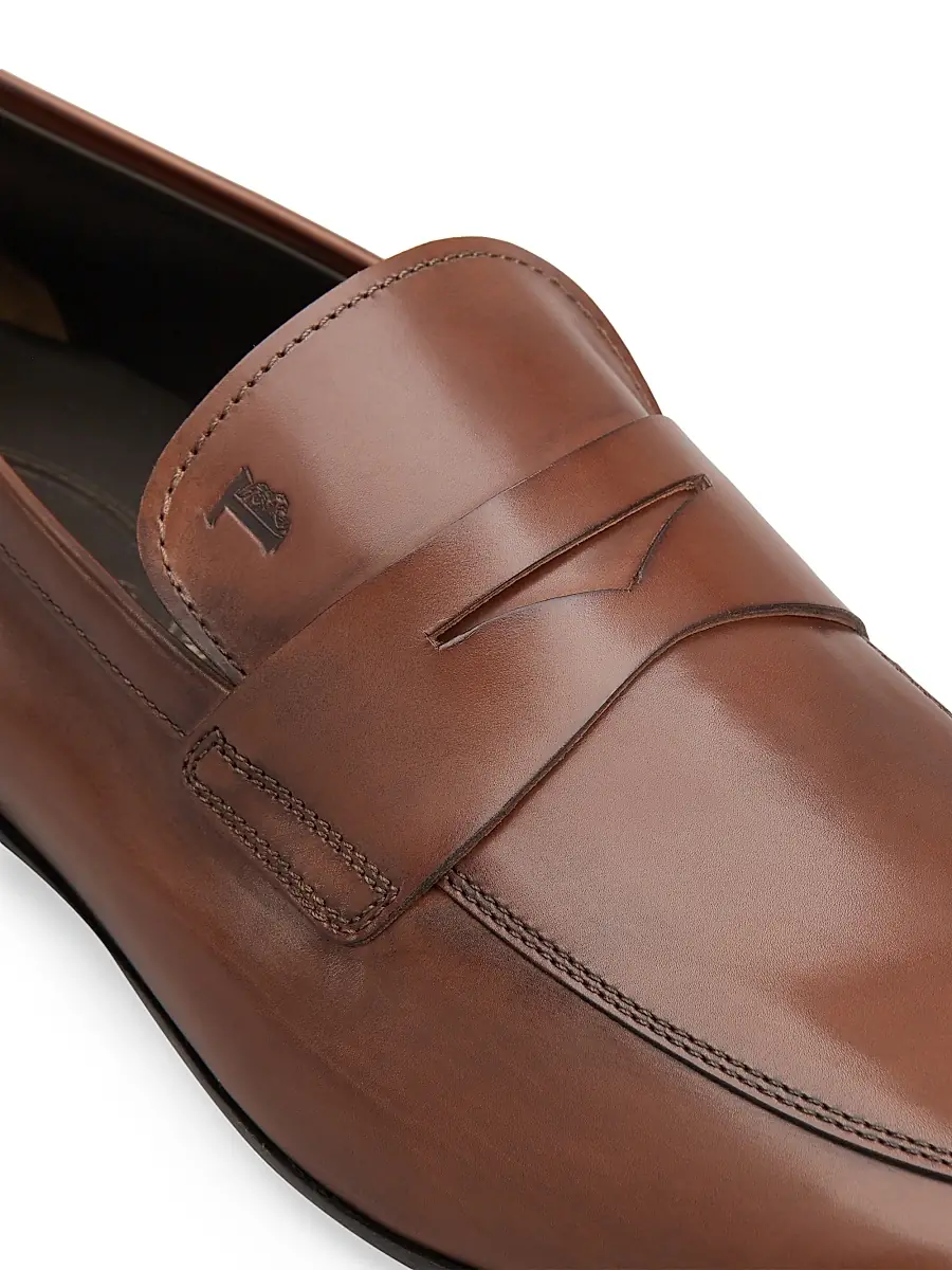 Tod's Men's Mocassino Cuoio Leather Penny Loafers | Thumbnail 5 Tod's Men's Mocassino Cuoio Leather Penny Loafers | Thumbnail 5