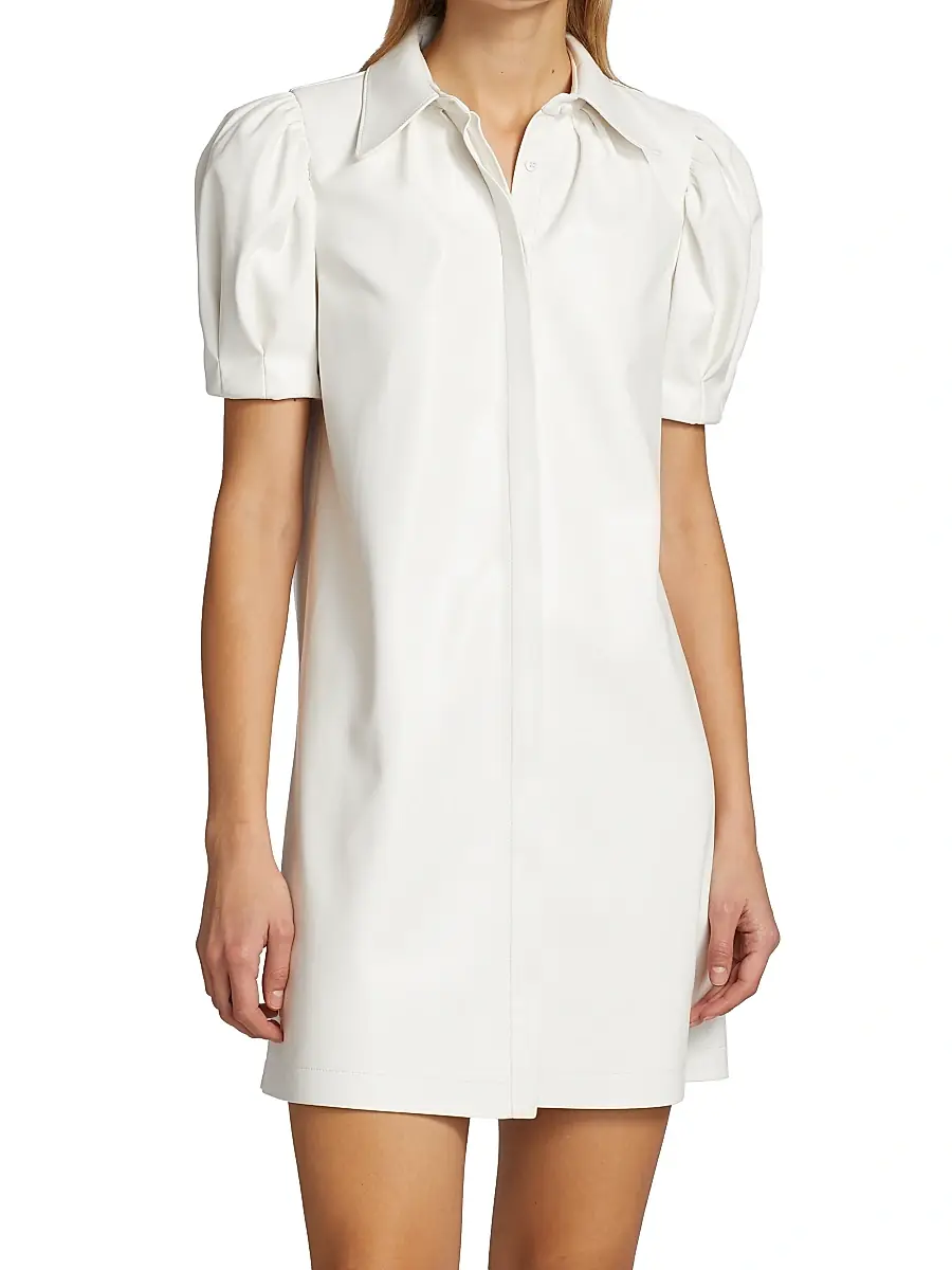 Alice + Olivia Women's Jem Faux Leather Shirtdress | Thumbnail 3