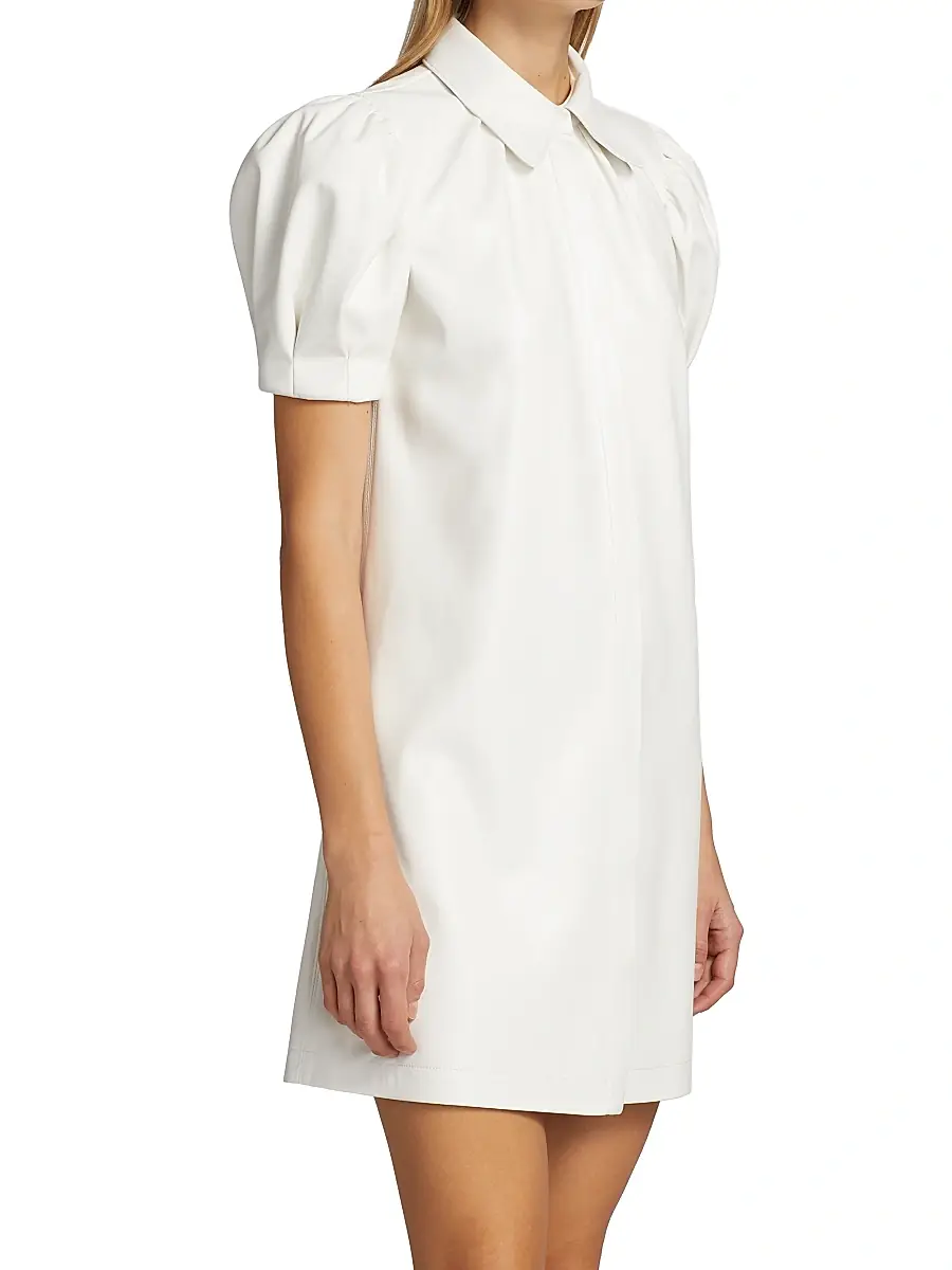 Alice + Olivia Women's Jem Faux Leather Shirtdress | Thumbnail 4