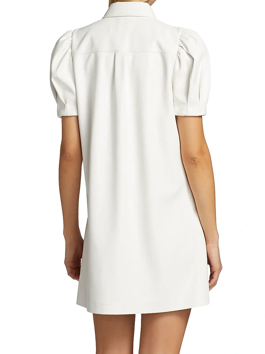 Alice + Olivia Women's Jem Faux Leather Shirtdress | Thumbnail 5