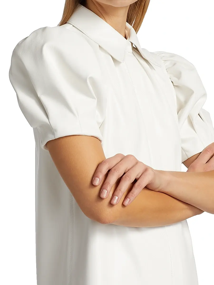 Alice + Olivia Women's Jem Faux Leather Shirtdress | Thumbnail 6