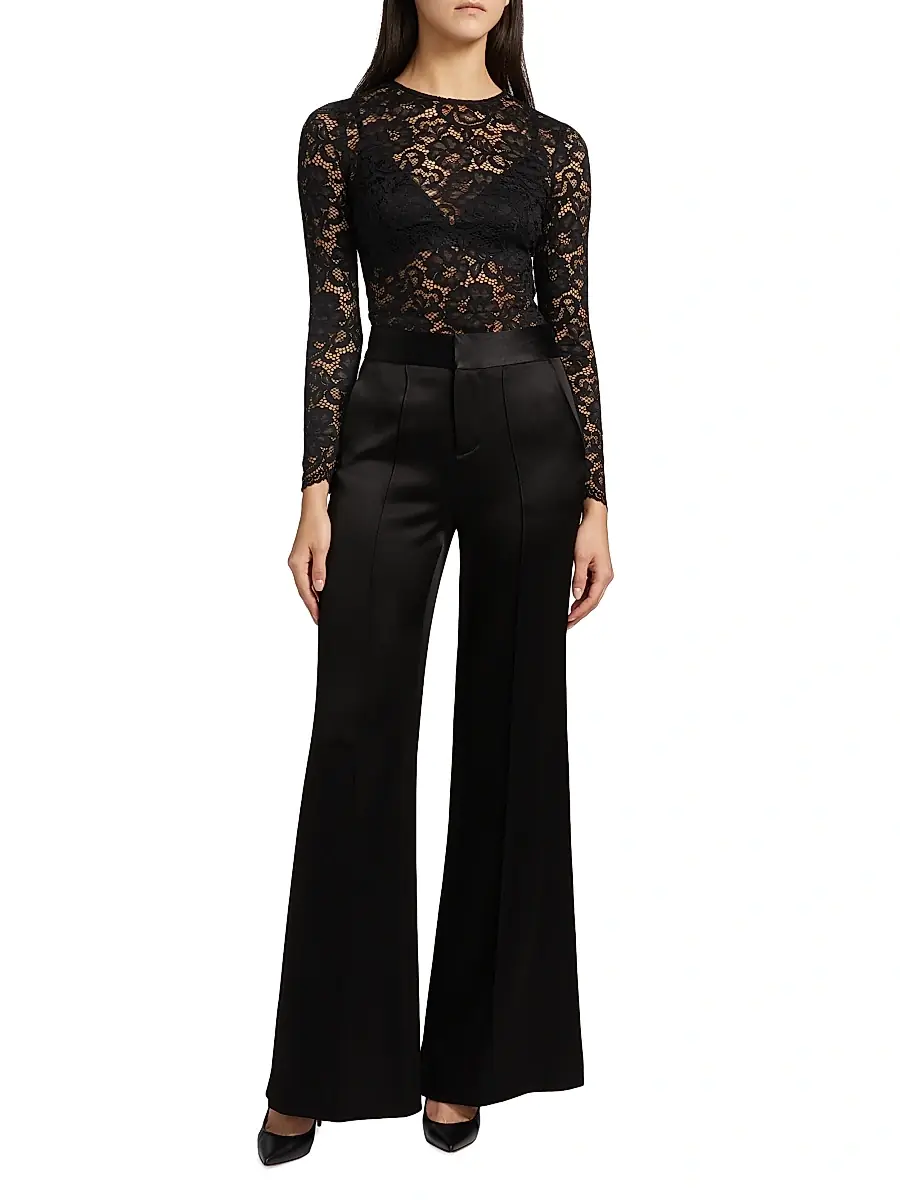 Alice + Olivia Women's Delaina Lace Top | Thumbnail 2 Alice + Olivia Women's Delaina Lace Top | Thumbnail 2