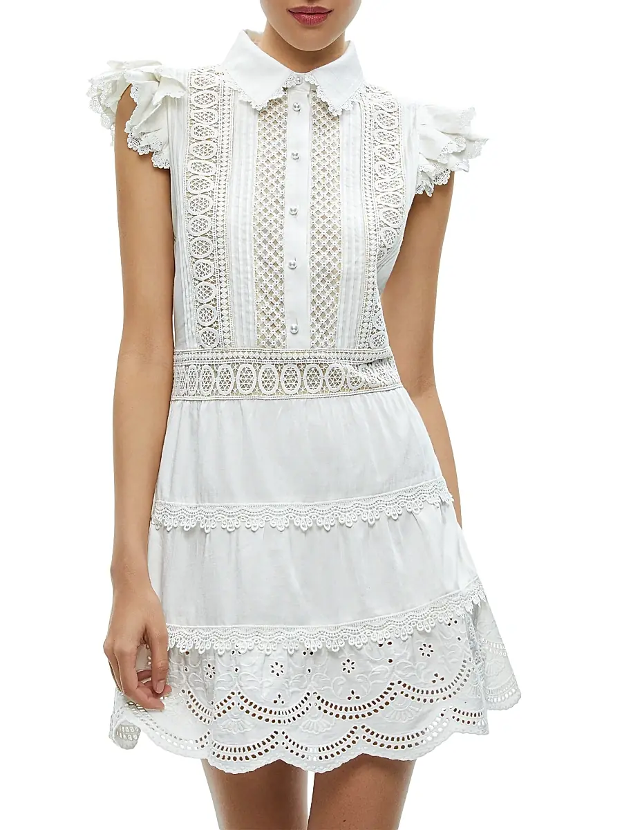 Alice + Olivia Women's Meeko Cotton Mini Shirtdress | Thumbnail 3