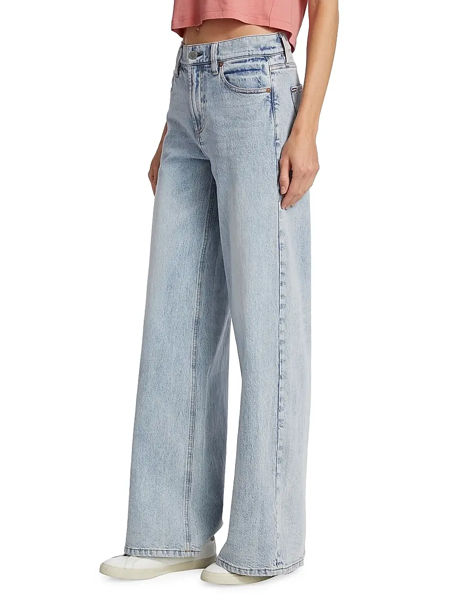 Alice + Olivia Women's Trish Mid-Rise Stretch Baggy Jeans | Thumbnail 4 Alice + Olivia Women's Trish Mid-Rise Stretch Baggy Jeans | Thumbnail 4