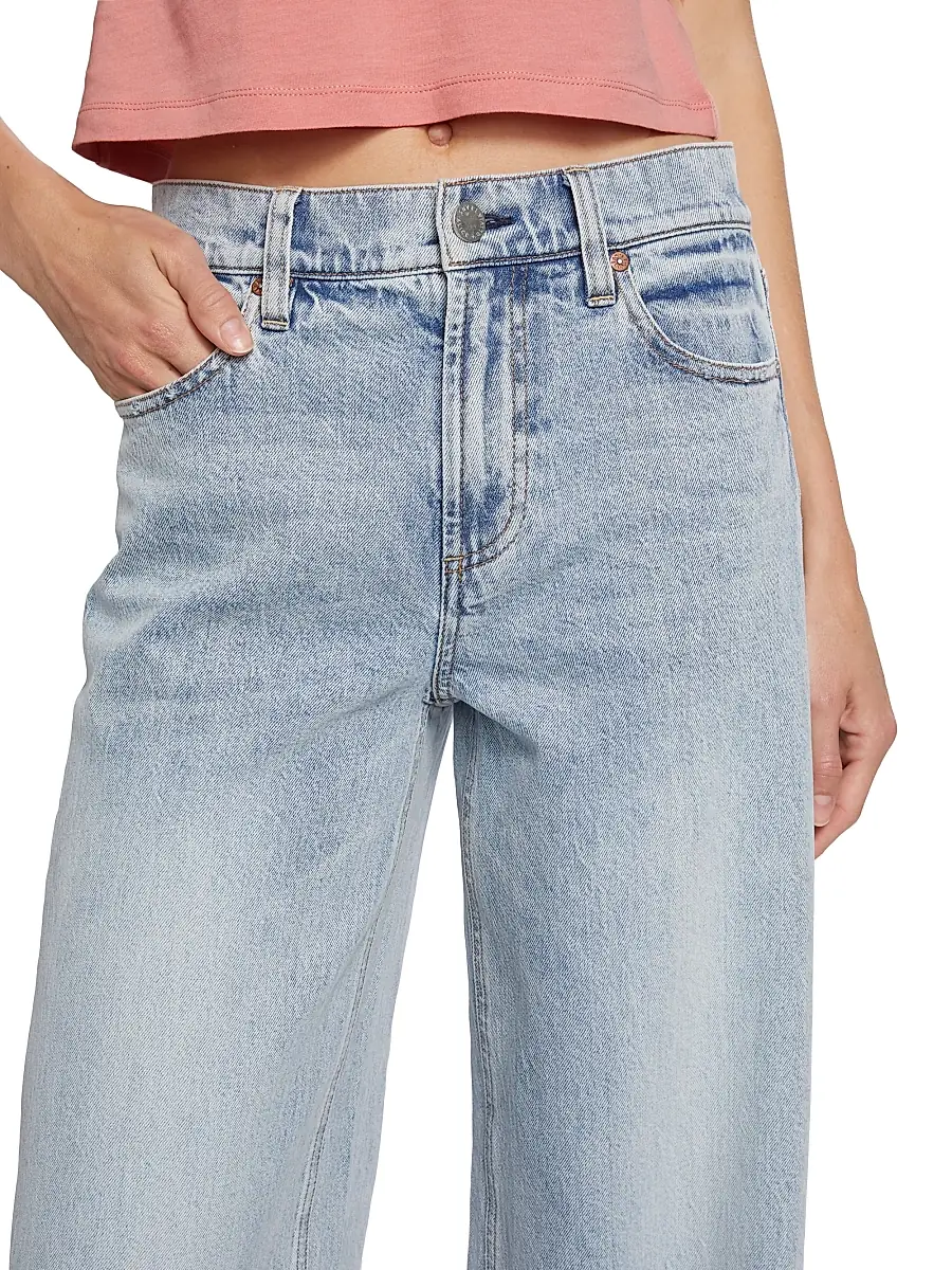 Alice + Olivia Women's Trish Mid-Rise Stretch Baggy Jeans | Thumbnail 6 Alice + Olivia Women's Trish Mid-Rise Stretch Baggy Jeans | Thumbnail 6